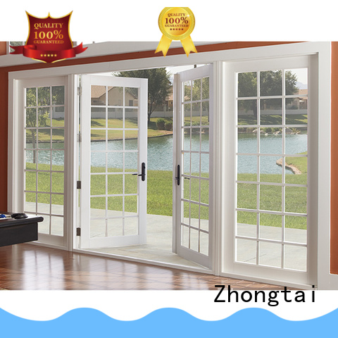 Zhongtai safety aluminium french doors suppliers for villa