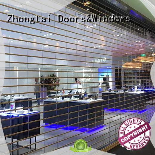 Zhongtai easy shop roller doors manufacturers for clothing store