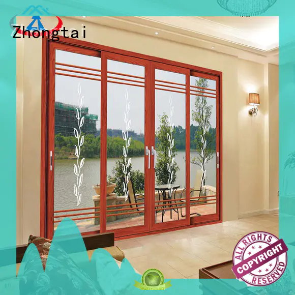 Zhongtai high quality aluminium sliding doors for sale for building