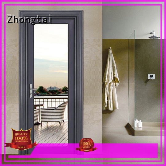 Zhongtai safety aluminium patio doors suppliers for cafe shop