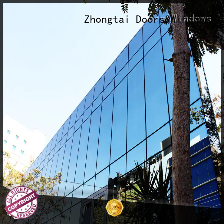Zhongtai Brand Corrosion resistant curtain wall manufacturers glass supplier