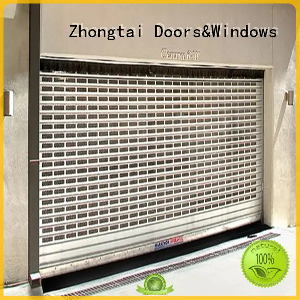 Zhongtai commercial steel roll up doors company for warehouse
