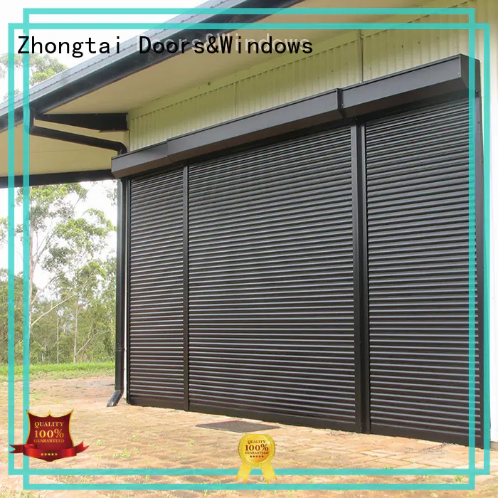 Top aluminium shutters electric for business for garage