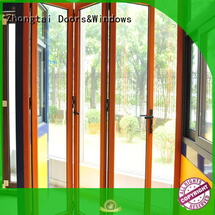 commercial residential exterior professional cutomized Zhongtai Brand Aluminium Folding Door supplier