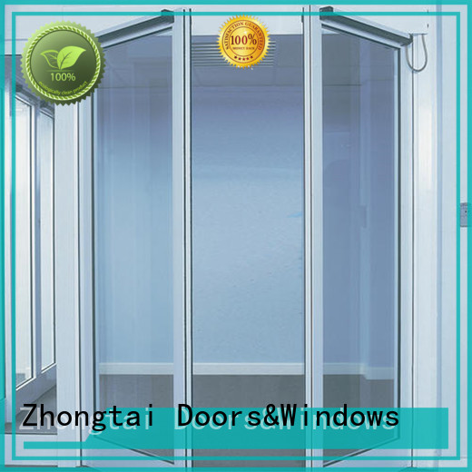 Zhongtai slat aluminium patio doors company for office building