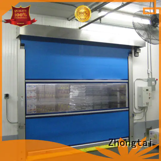Zhongtai red high speed door supply for industrial zone