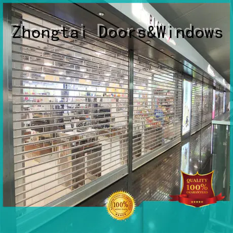 Zhongtai New shop roller shutters factory for window display