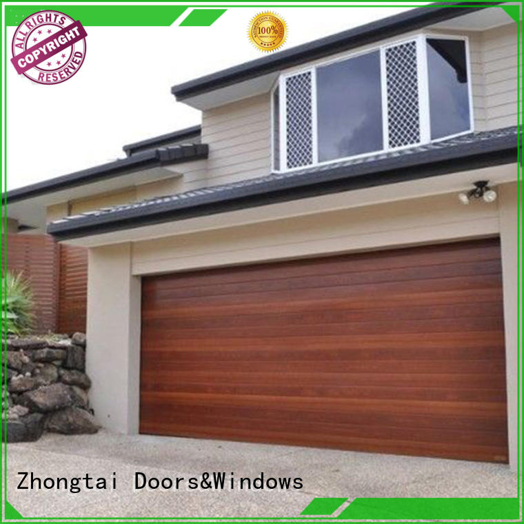 Top aluminum garage doors finished factory for residential buildings