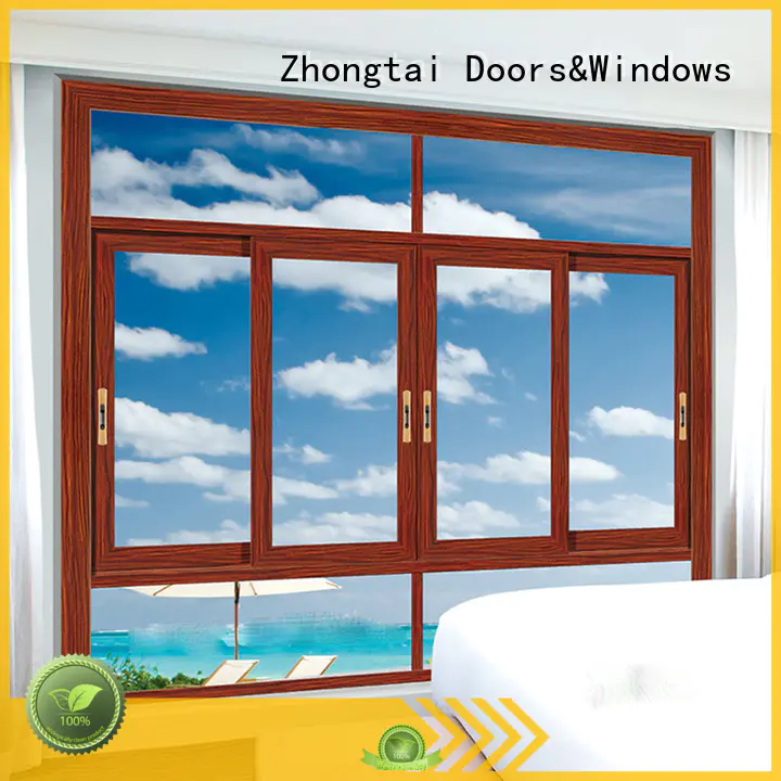 Zhongtai simple aluminium sliding window factory for house