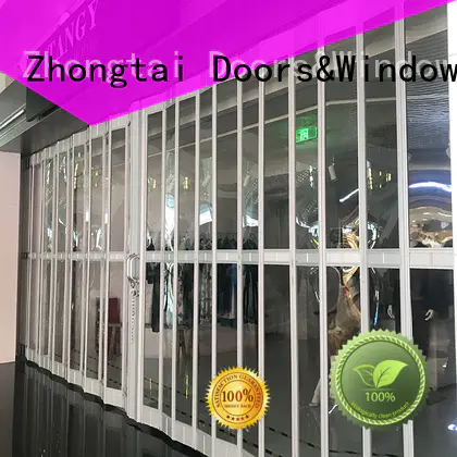 Zhongtai crystal folding door supply for supermarket