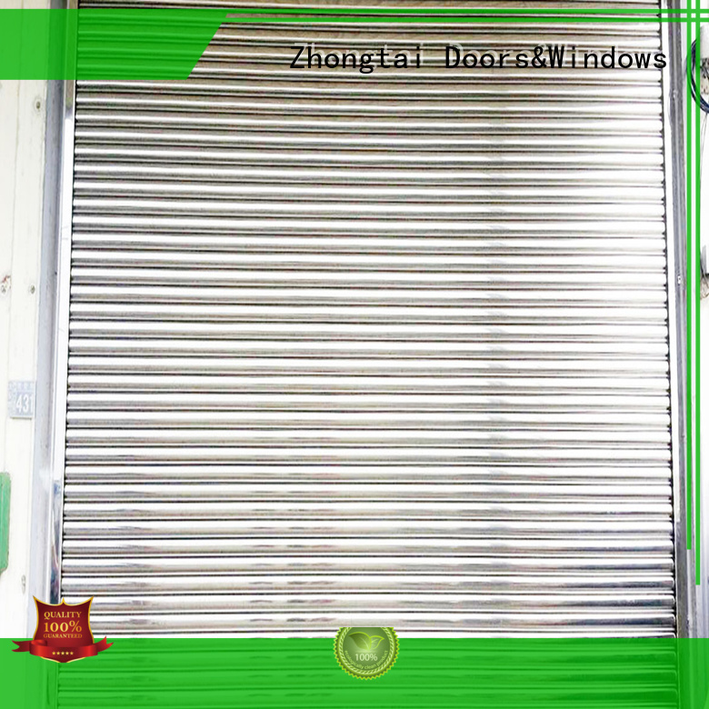 Zhongtai rolling steel roll up doors supply for warehouse