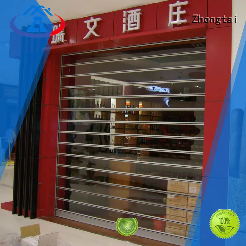 Zhongtai black shop roller doors suppliers for supermarket