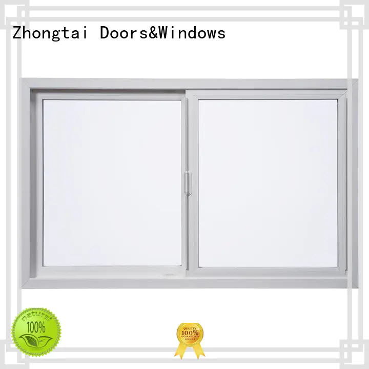 Zhongtai horizontal aluminium sliding window supply for home