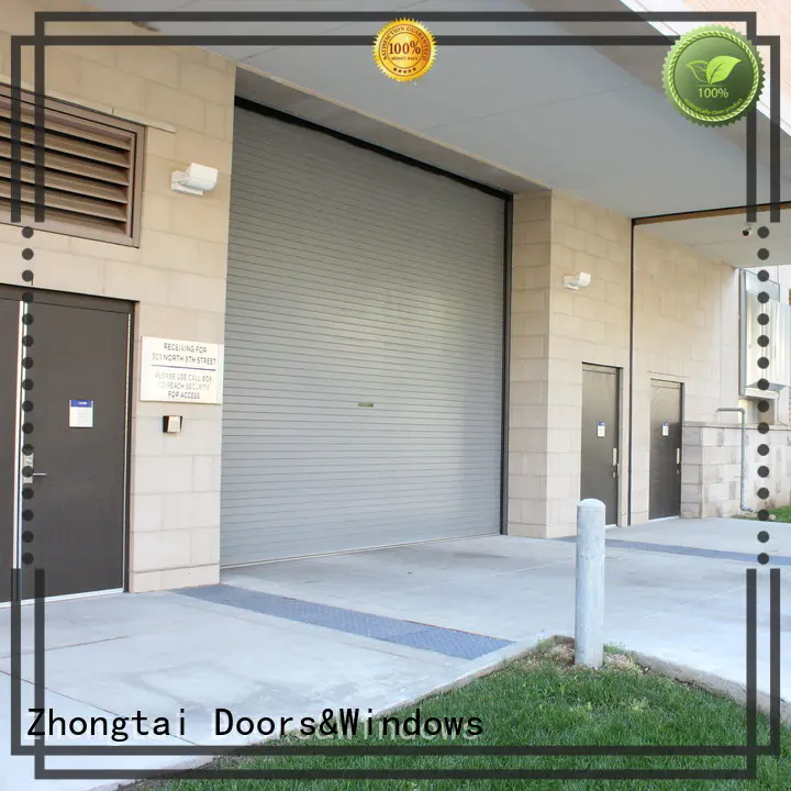 rainproof durable high quality steel roll up doors Zhongtai Brand company