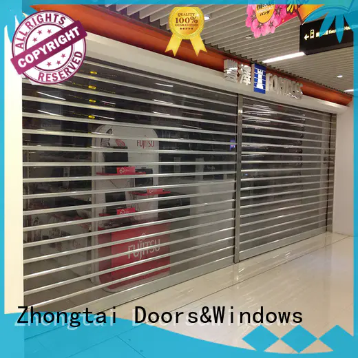 Zhongtai color shop shutter prices for business for window display