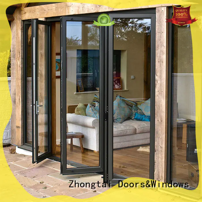 Zhongtai online Aluminium Folding Door with beautiful appearance for high-grade villas