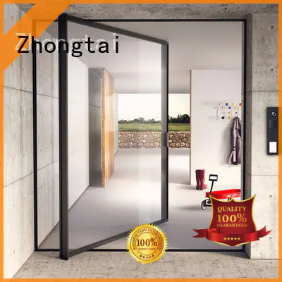 Zhongtai glass aluminium french doors factory for villa