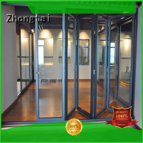 aluminium patio doors prices professional finished Aluminium Folding Door frame Zhongtai Brand