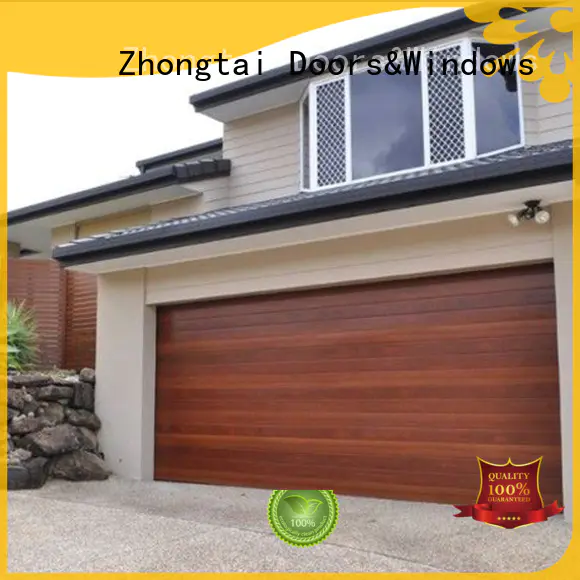Zhongtai Brand industrial remote control customized size electric garage doors