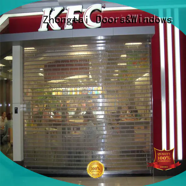 Zhongtai door shop roller shutters supply for supermarket