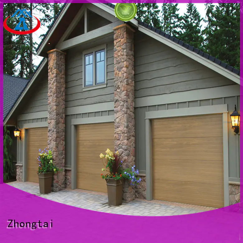 aluminium garage door industrial customized size electric garage doors white Zhongtai Brand