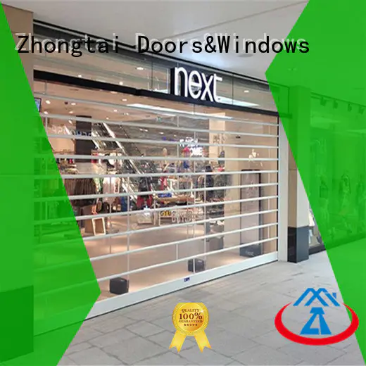 Zhongtai hours shop roller shutters company for commercial shop