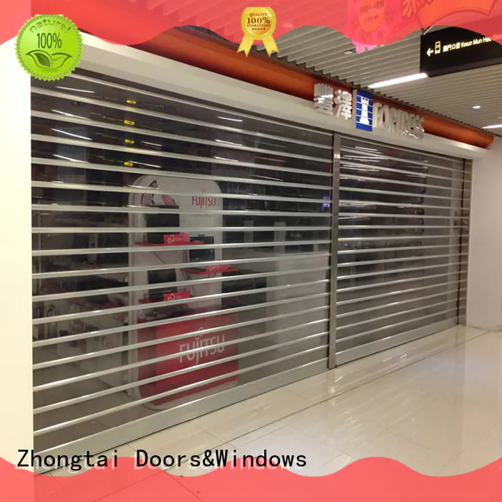 Zhongtai stainless shop roller doors factory for shop