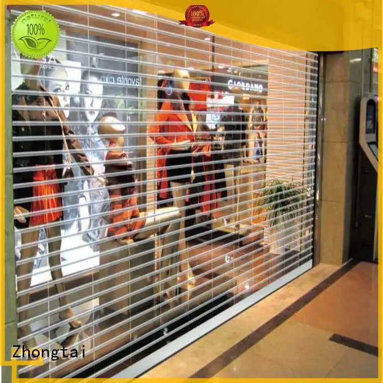 Zhongtai noble shop roller shutters 25mm for clothing store