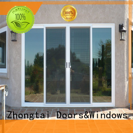 Zhongtai transparent aluminium patio doors factory for hospital