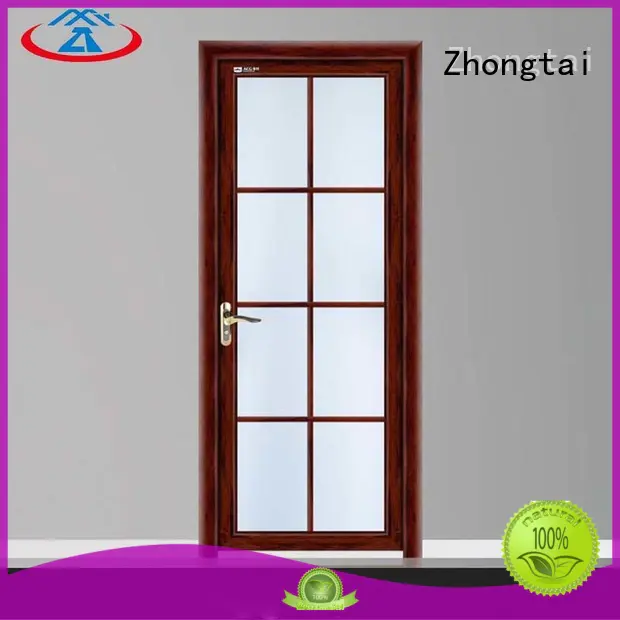 Zhongtai high quality aluminium patio doors manufacturers for cafe shop