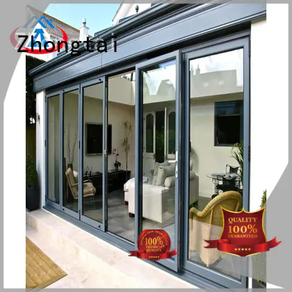 Zhongtai bifold aluminium door frame supply for house
