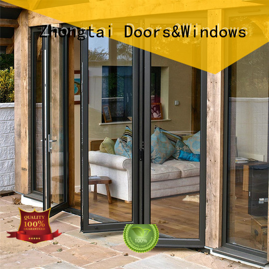 Zhongtai trational Aluminium Folding Door manufacturers for house