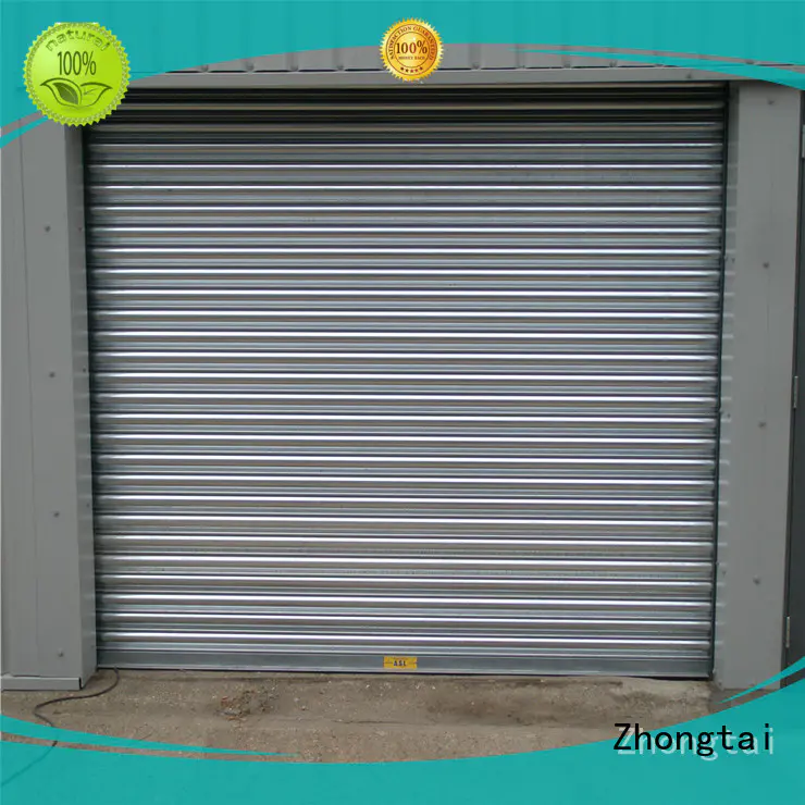 Zhongtai Brand durable rainproof anti-oxidation steel shop doors