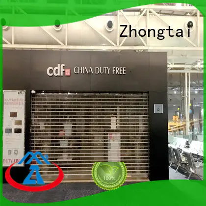 Zhongtai doors shop roller shutters suppliers for window display