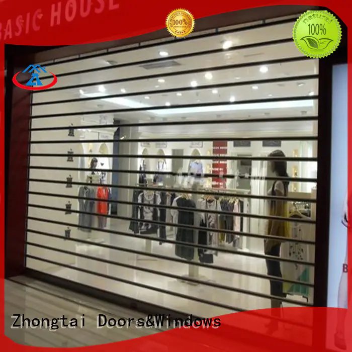 Zhongtai Brand security vision polycarbonate rolling door