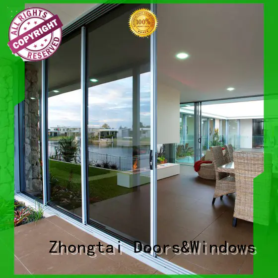 Zhongtai durable aluminum sliding doors manufacturer series for office