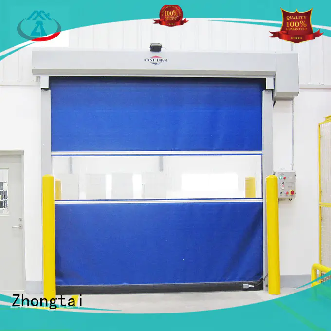Zhongtai Brand rolling fast high speed roll up doors automatic